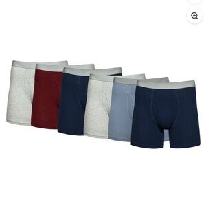 NWT M GEORGE 6-Pack Men's Cotton Stretch Boxer Briefs Assorted Colors Tag Free